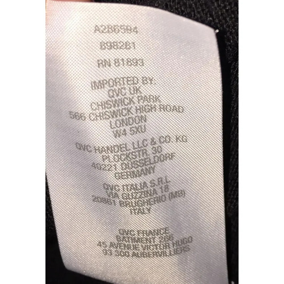 AnyBody Black Sheer Small Crossover Top - Picture 9 of 13